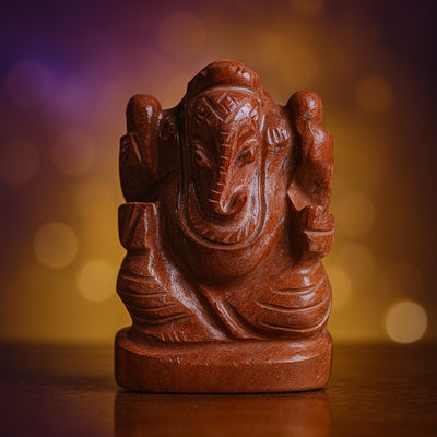 A+ Grade Sunstone Lord Ganesha Idol