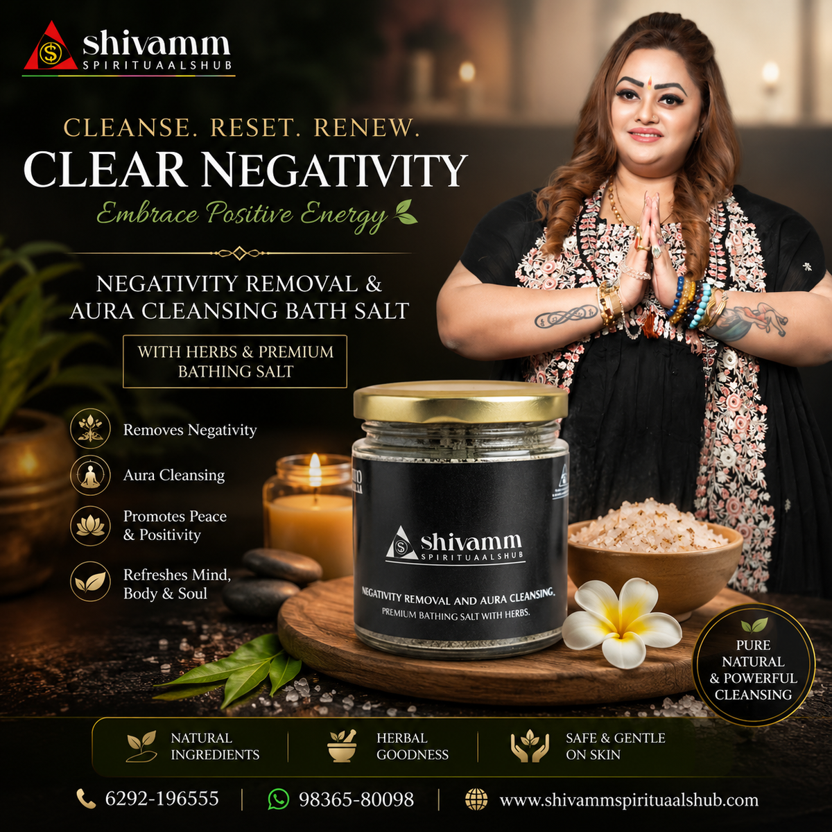 Negativity Removal & Aura Cleansing Bath Salt )
