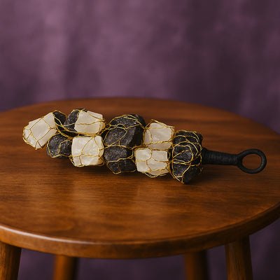 Selenite & Black Tourmaline Door Hanging – Protection & Cleansing Energy