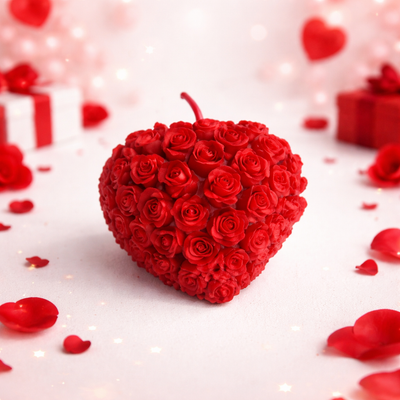 Rose Heart Candle