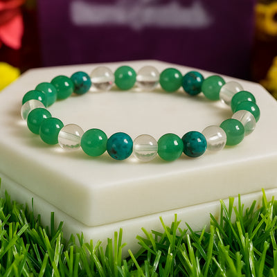 Green Aventurine • Howlite • Clear Quartz Healing Bracelet