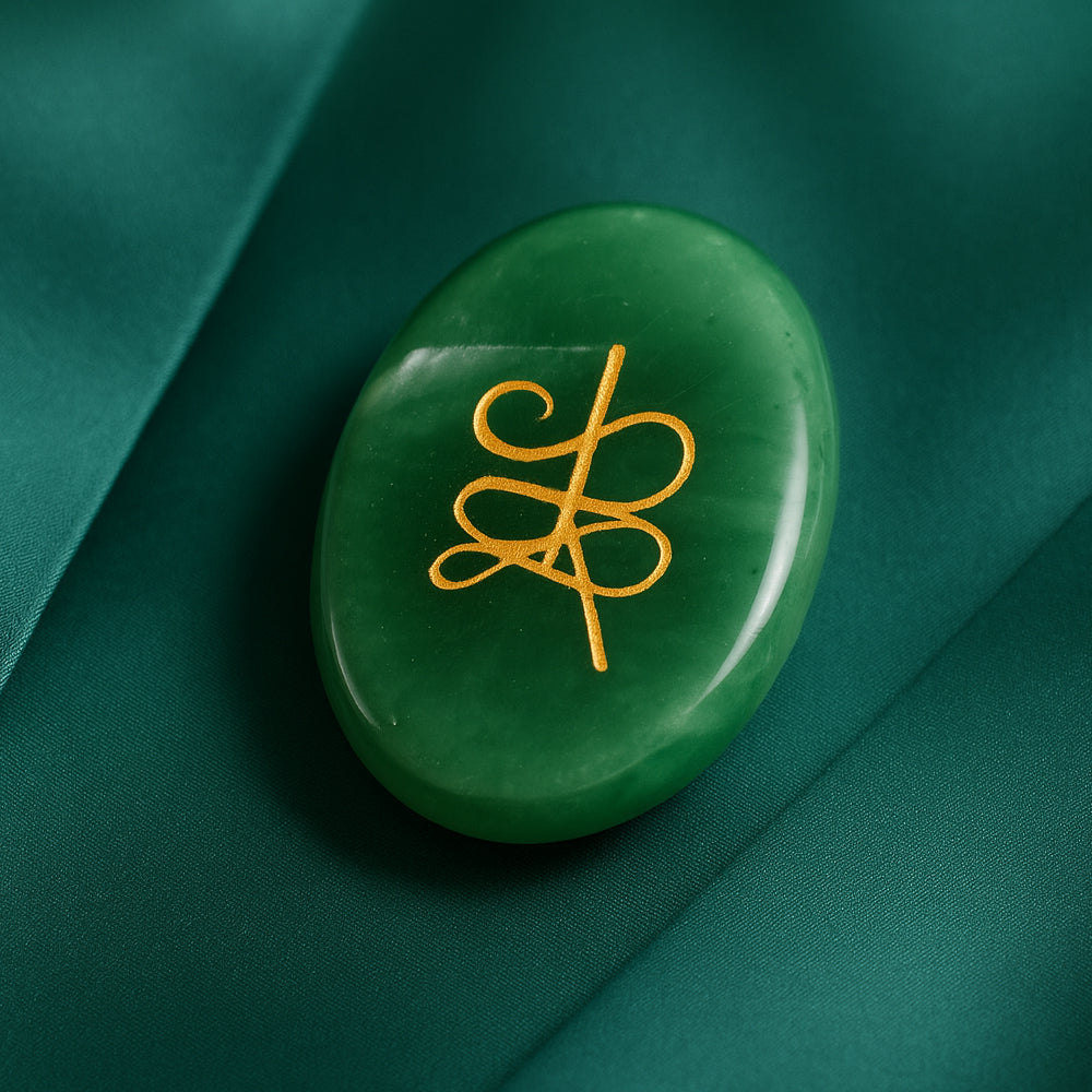 Green Aventurine Zibu Coin – Luck, Healing & Prosperity