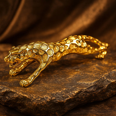 Luxury Golden Leopard Figurine