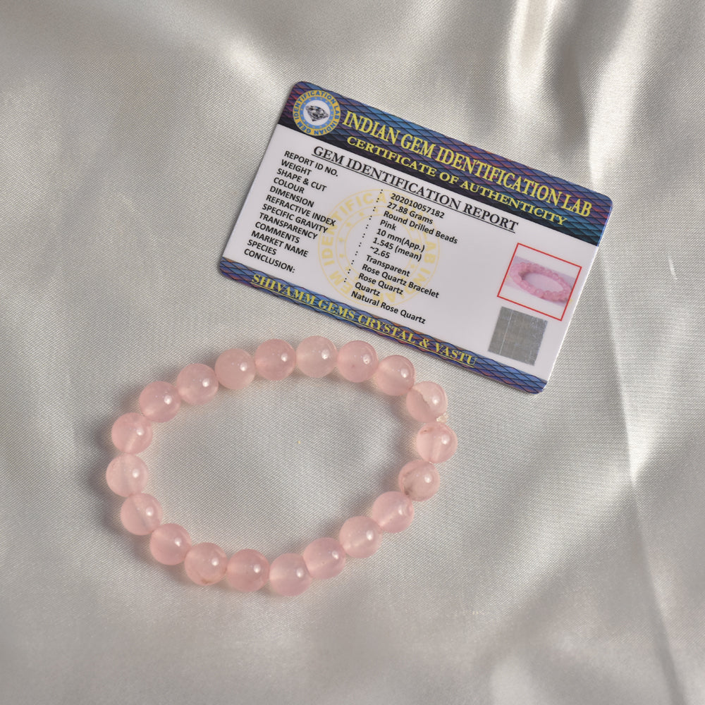 Rose Quartz Bracelet 8mm