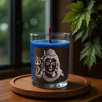 Shivaa Glass Candle – Divine Light of Peace
