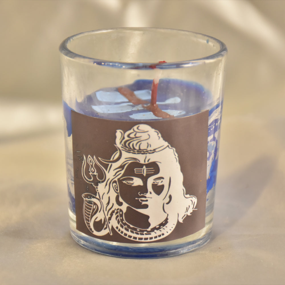 Shivaa Glass Candle – Divine Light of Peace
