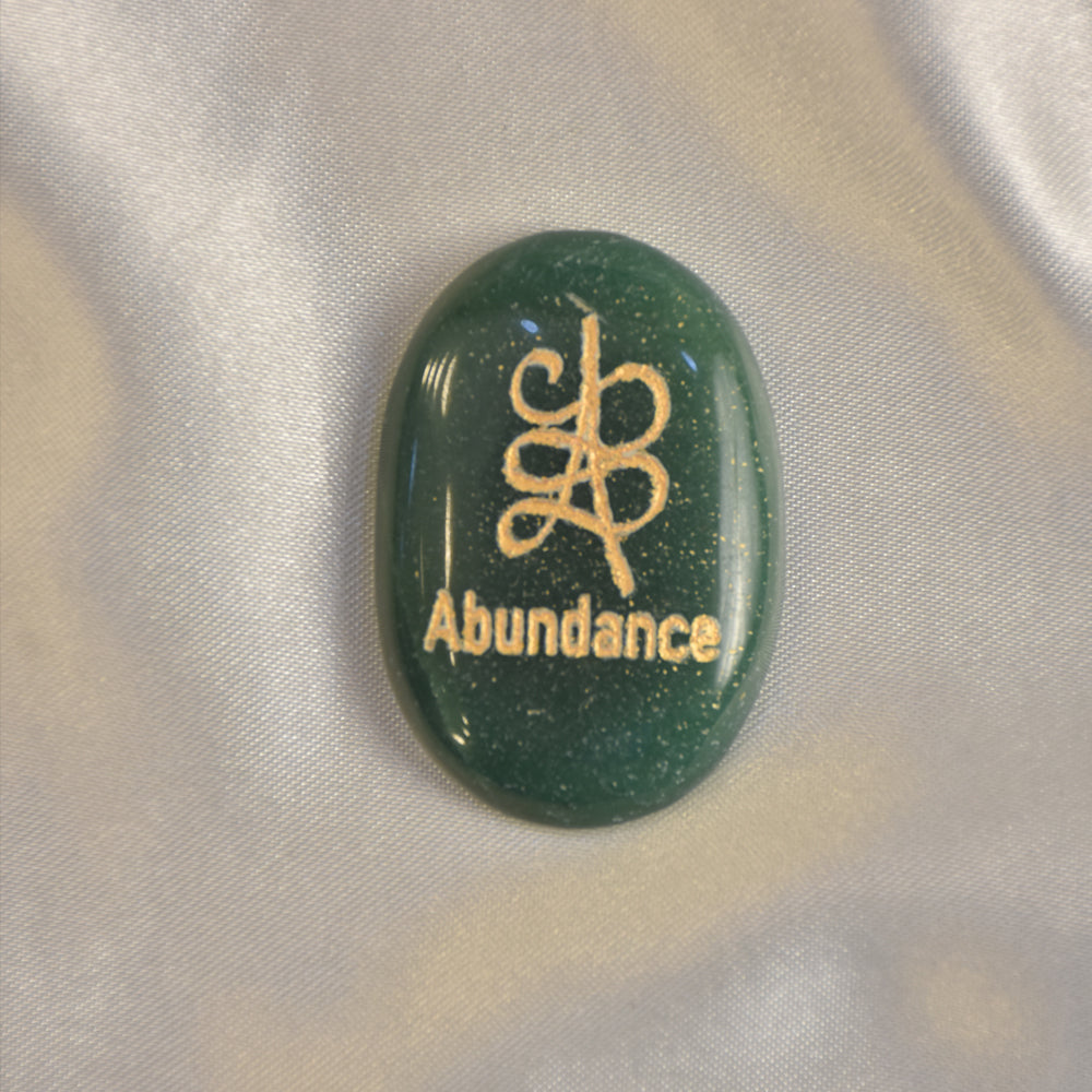 Green Aventurine Zibu Coin – “Abundance & Prosperity” Symbol.